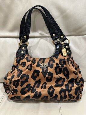 Authentic Vintage Coach Madison Ocelot Leopard Maggie Shoulder Bag 15555 EUC